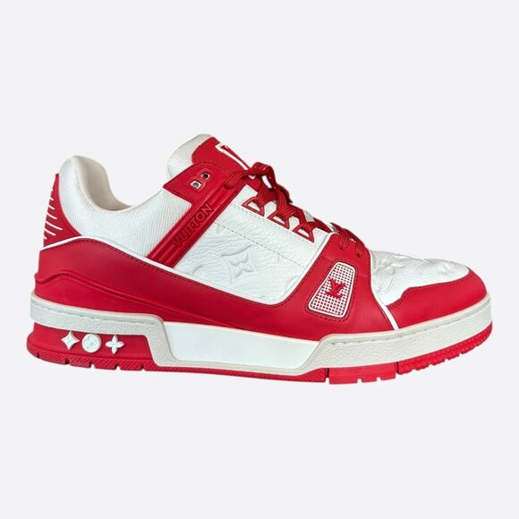 Louis Vuitton Product Red & White Monogram Trainers - Picture 1 of 8